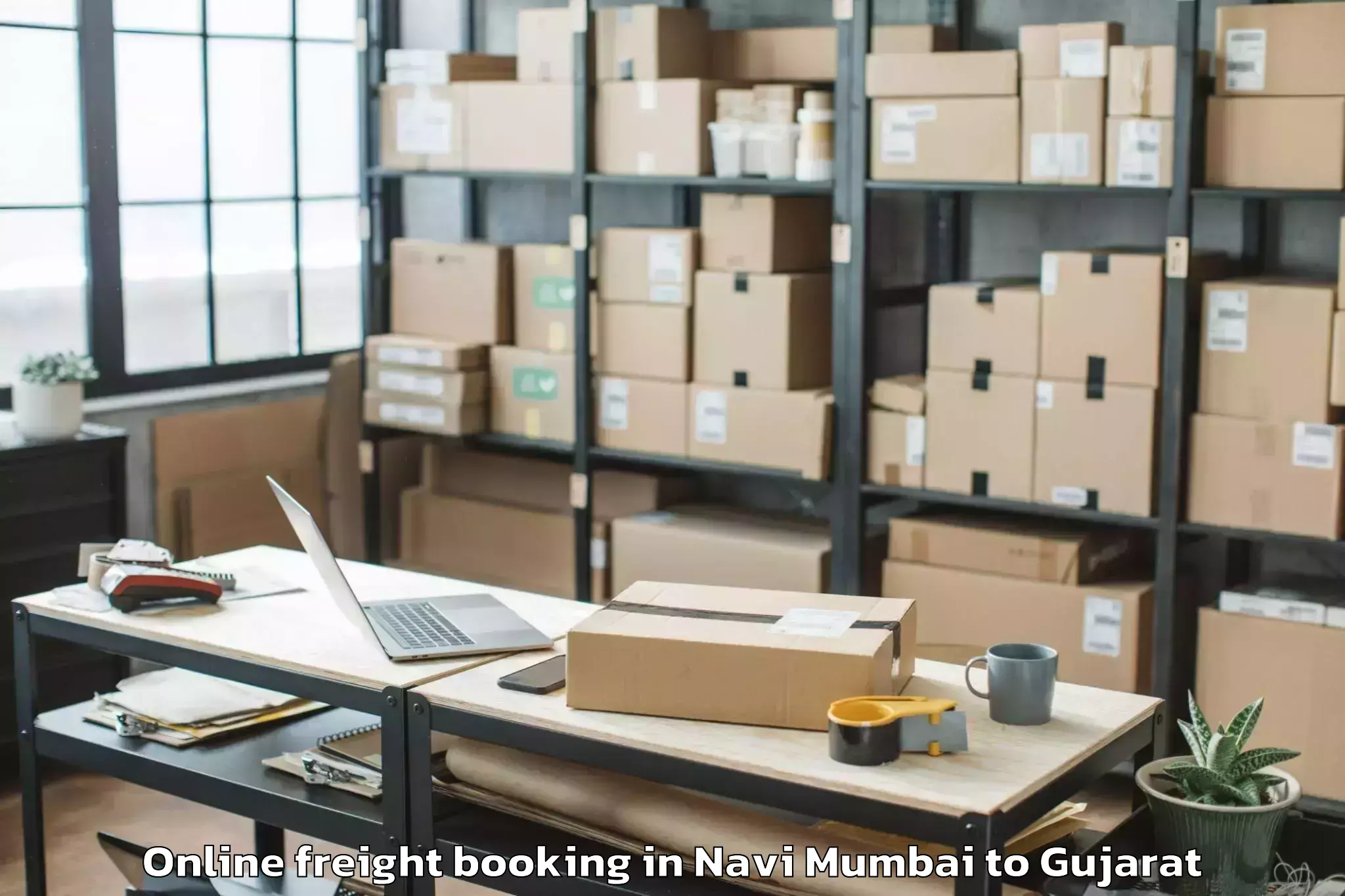 Efficient Navi Mumbai to Satsan Online Freight Booking